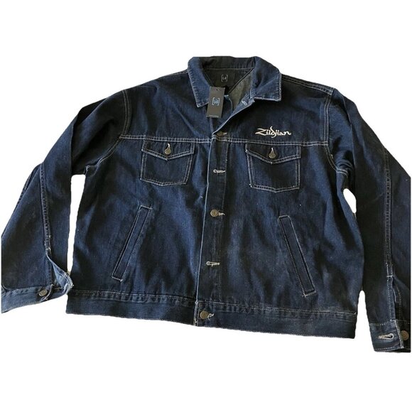 Zildjian Logo Denim Jacket Men's XL NWT Button Front Made in Canada READ - Picture 4 of 8